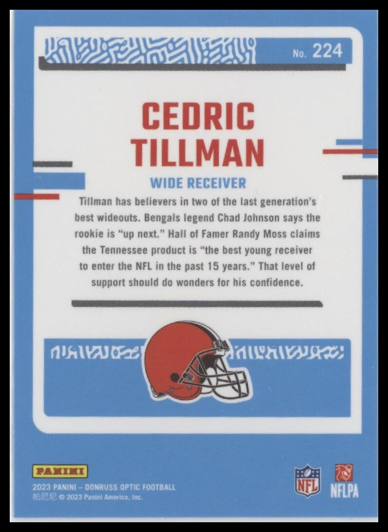 2023 Donruss Optic #224 Cedric Tillman