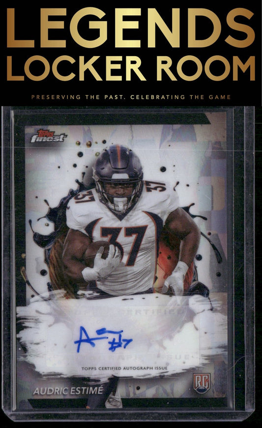 2024 Finest #RFA-AE Audric Estimé Rookie Finest Autographs