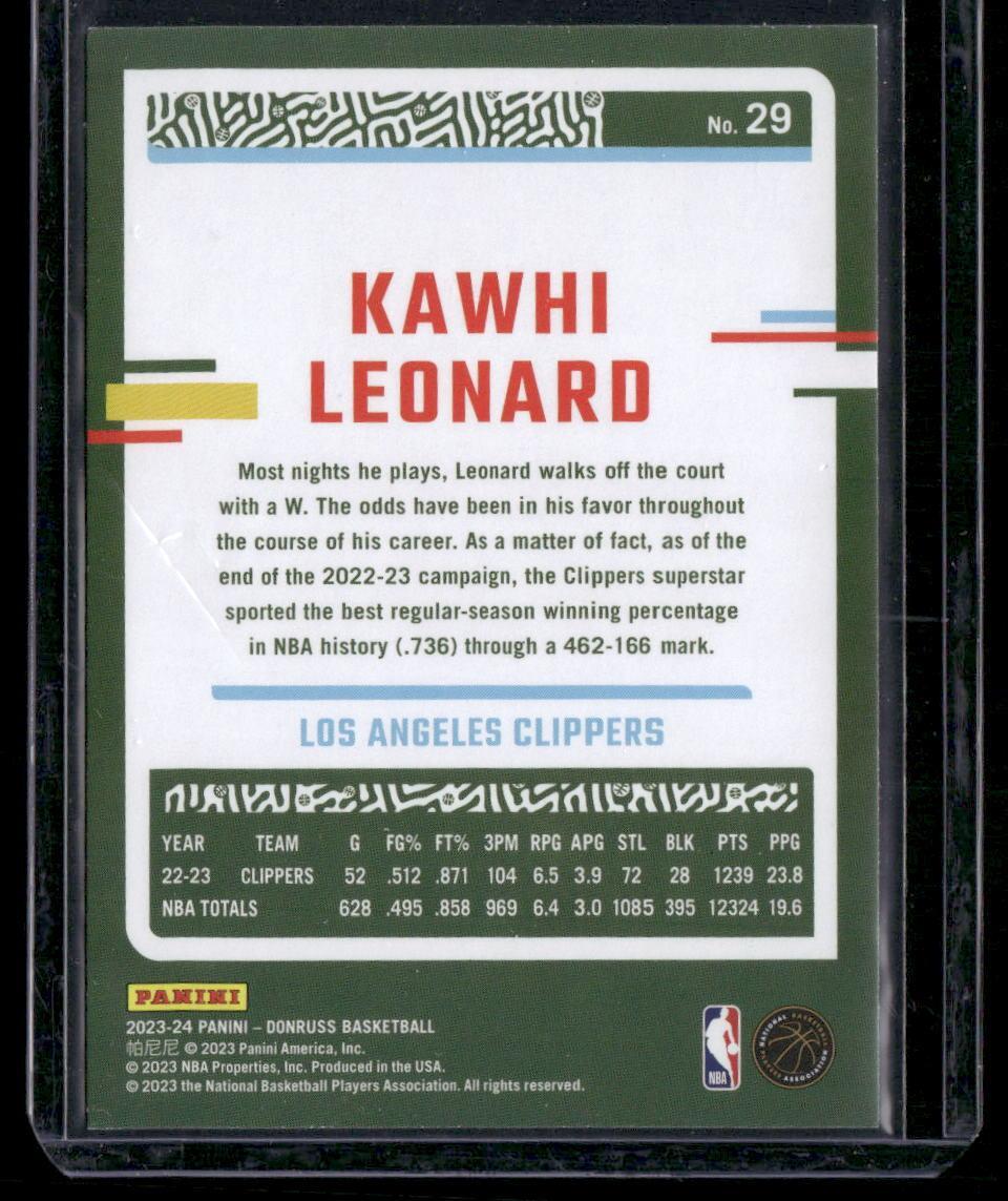 2023-24 Donruss #29 Kawhi Leonard