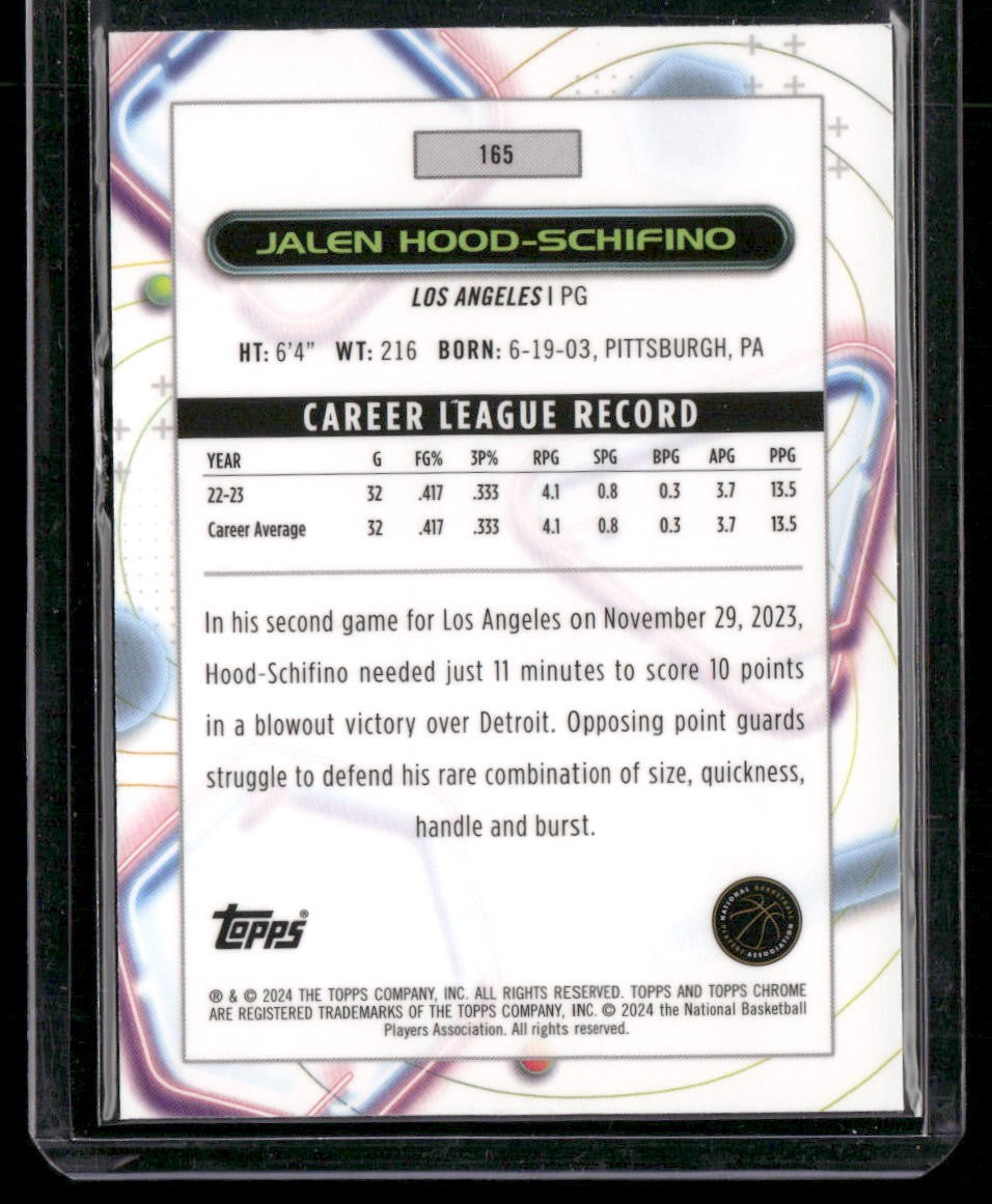 2023-24 Topps Chrome Cosmic #165 Jalen Hood-Schifino