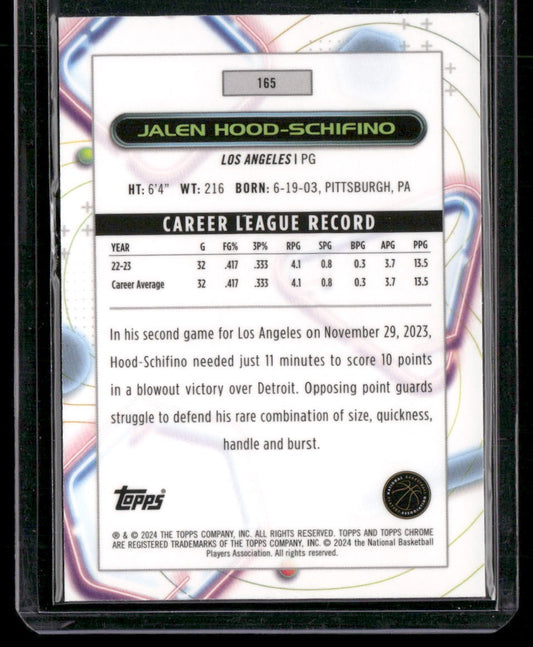 2023-24 Topps Chrome Cosmic #165 Jalen Hood-Schifino