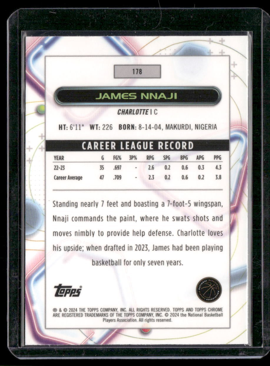 2023-24 Topps Chrome Cosmic #178 James Nnaji