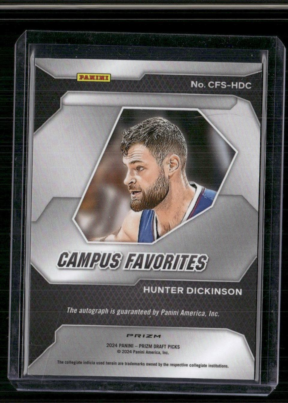 2024 Panini Prizm Draft Picks Hunter Dickinson Campus Fav Auto Prizms Hyper