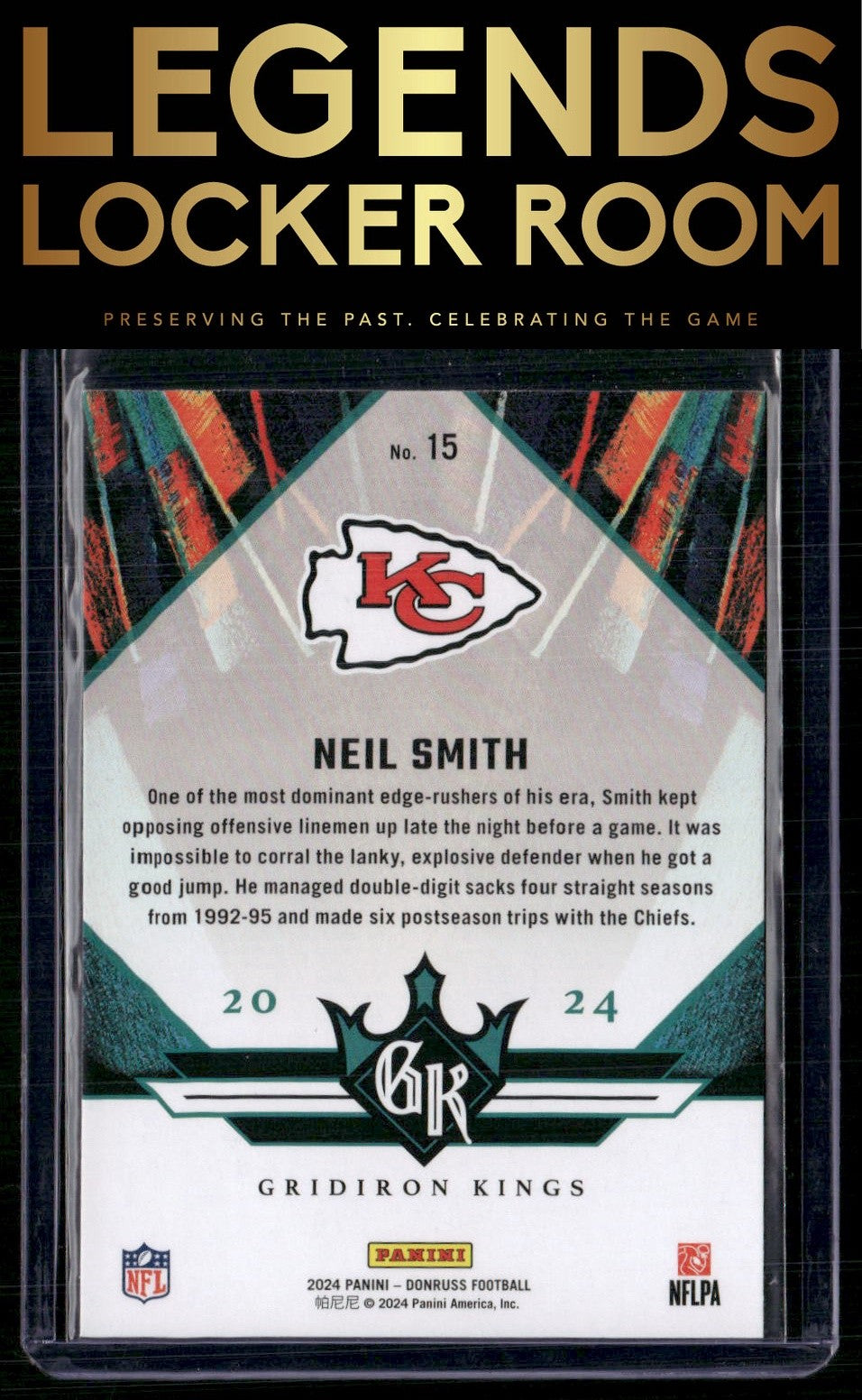 2024 Donruss #15 Neil Smith All-Time Gridiron Kings