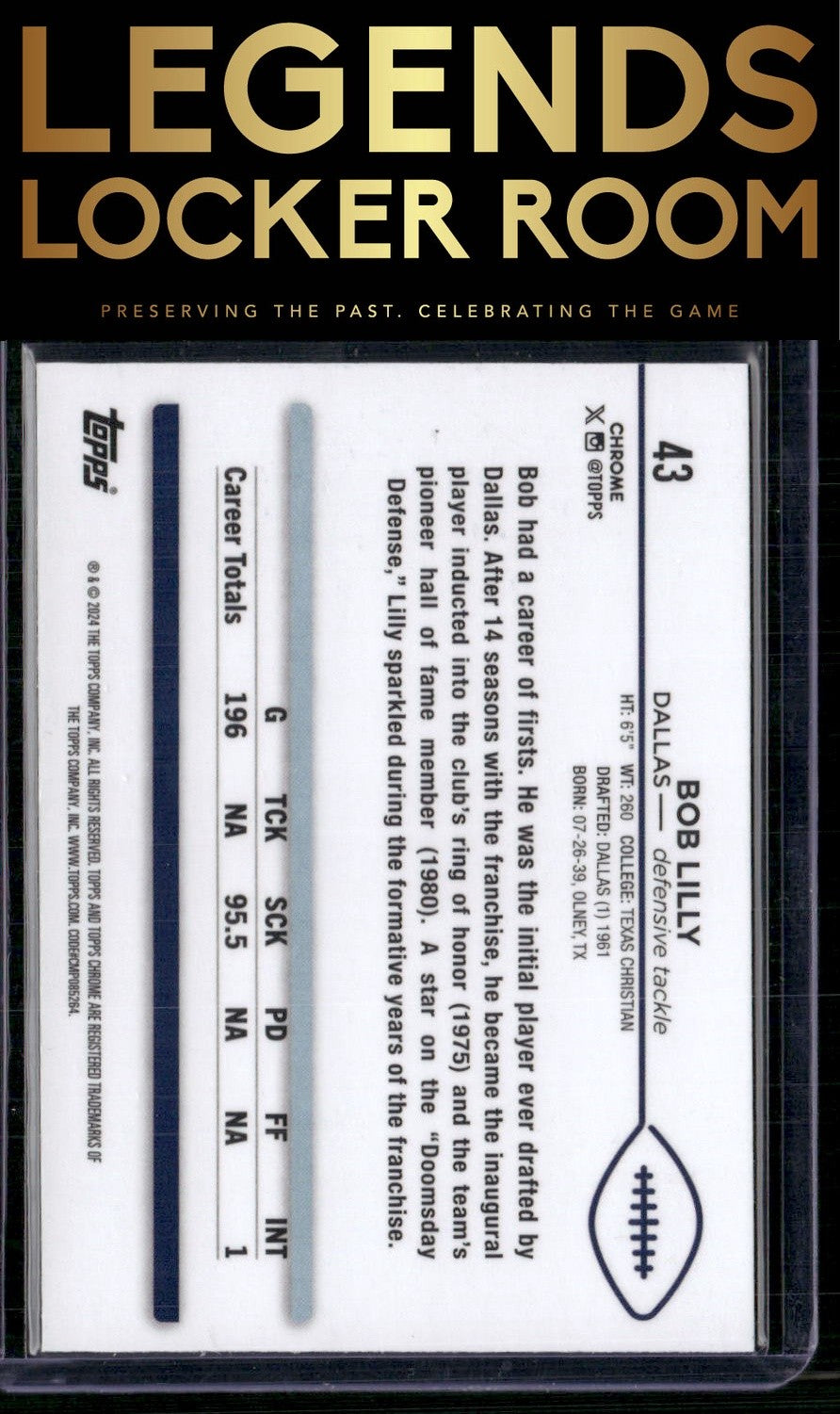 2024 Topps Chrome #43 Bob Lilly