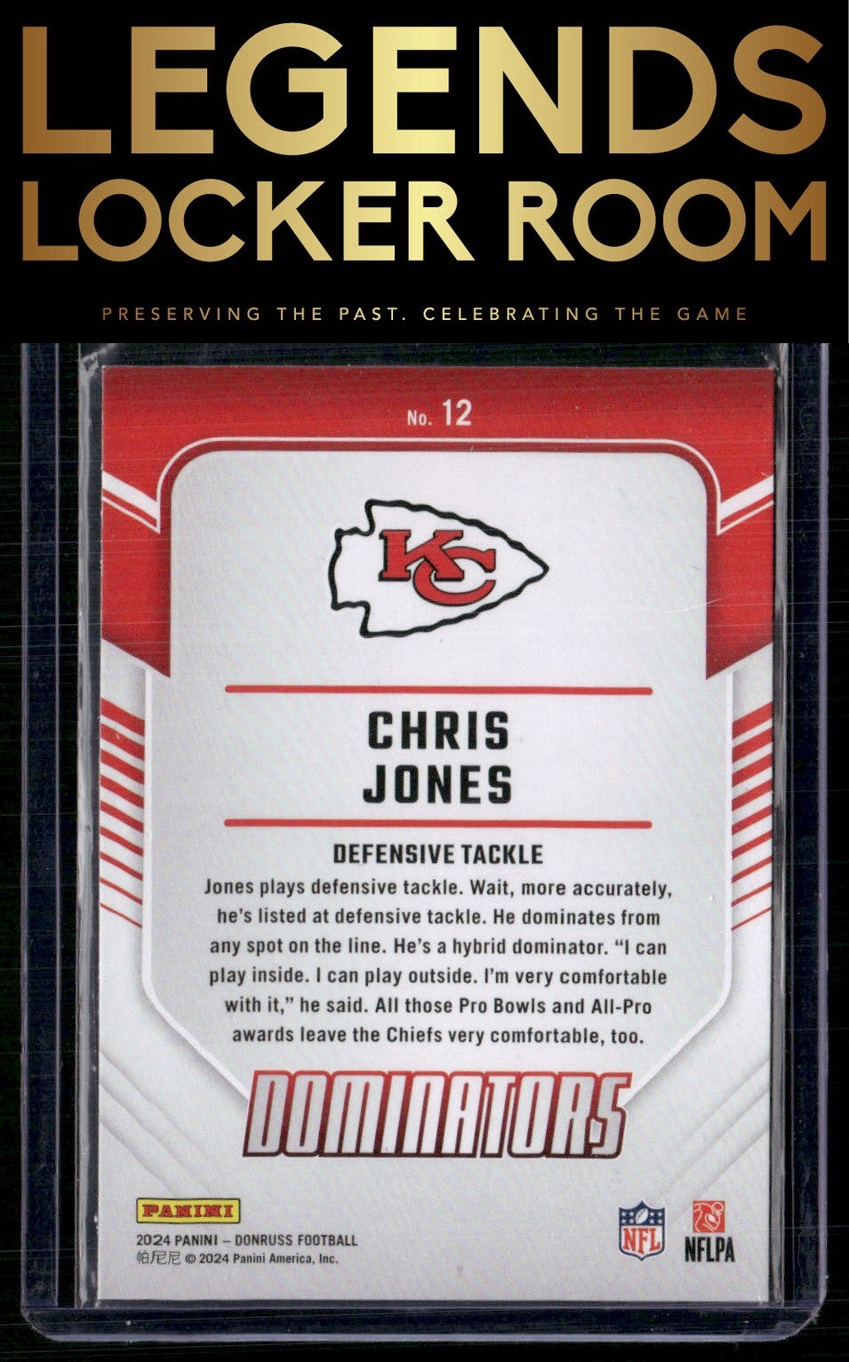 2024 Donruss #12 Chris Jones Dominators