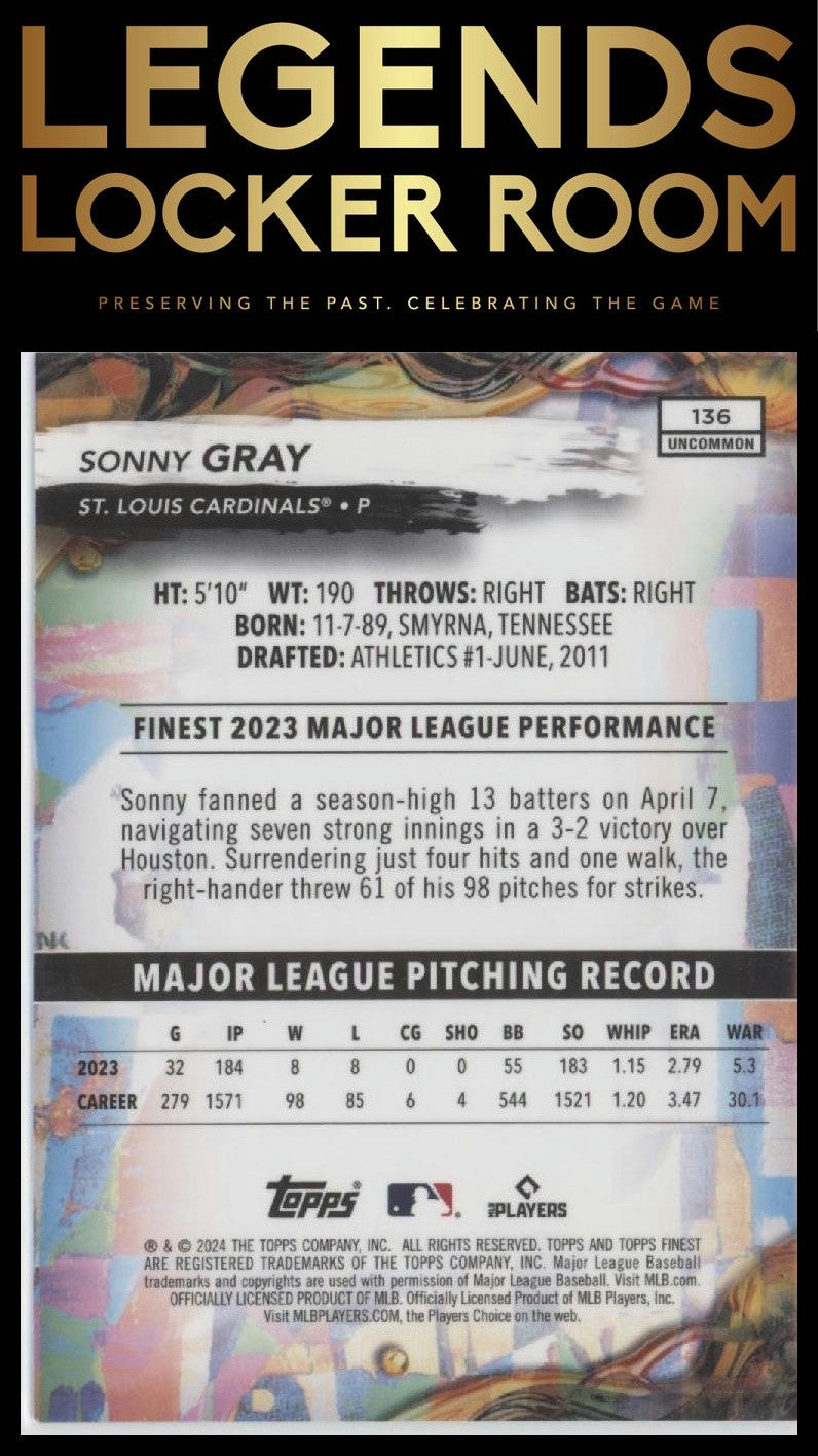 2024 Finest #136 Sonny Gray