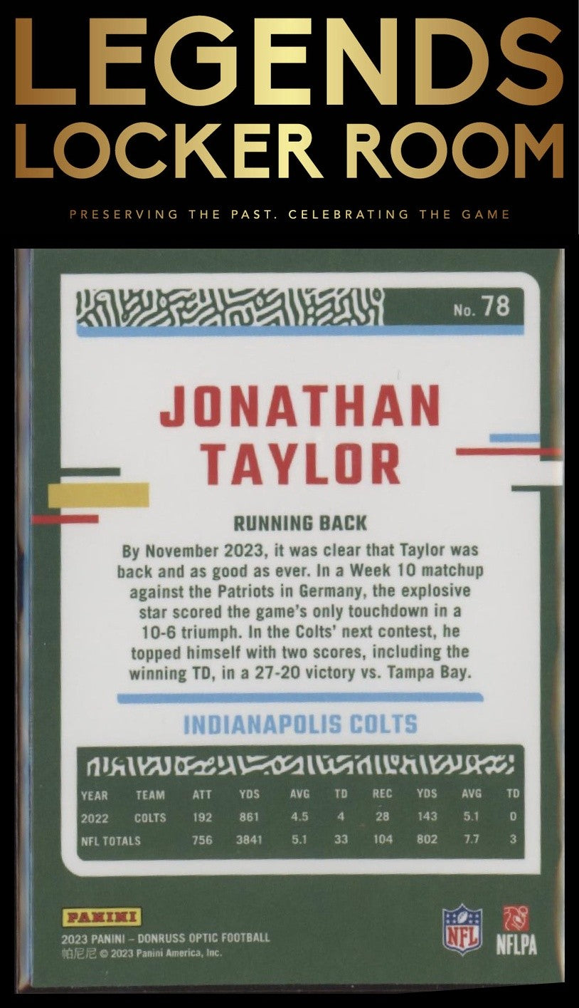 2023 Donruss Optic #78 Jonathan Taylor