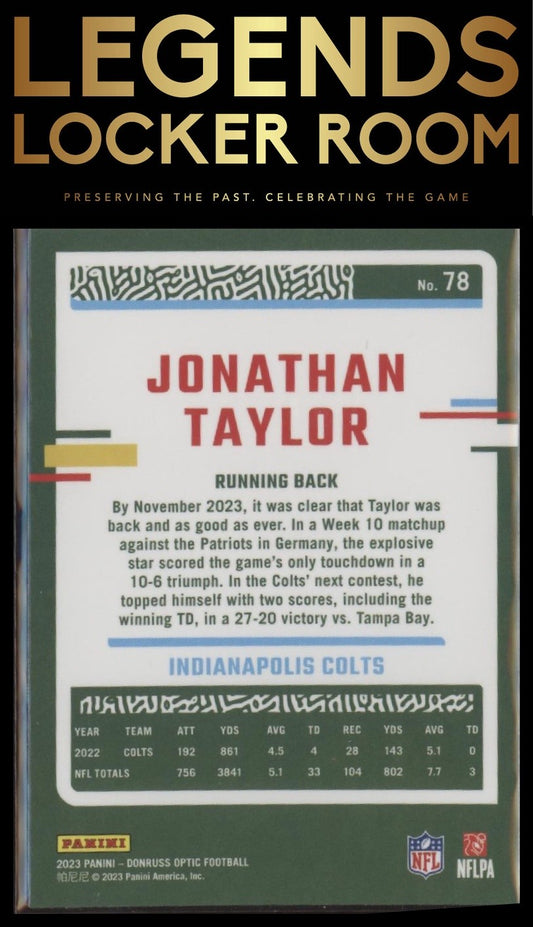 2023 Donruss Optic #78 Jonathan Taylor