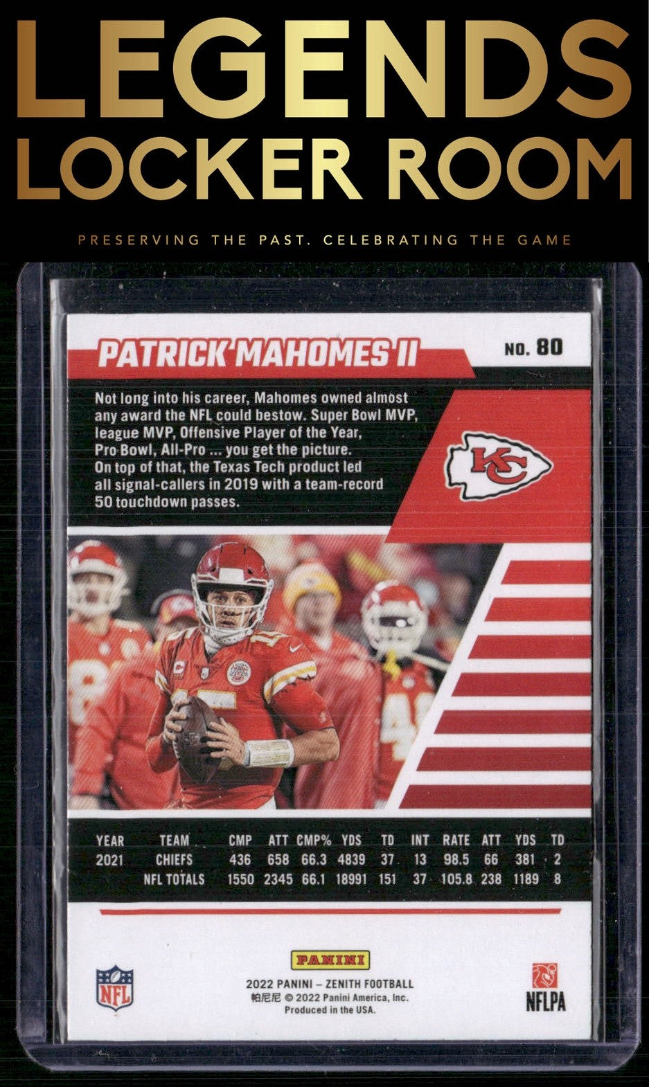 2022 Zenith #80 Patrick Mahomes II