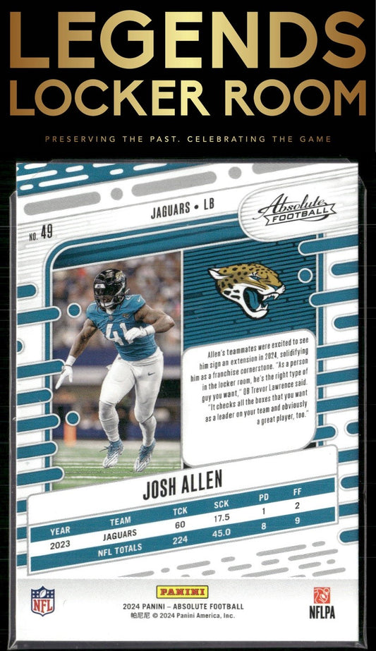 2024 Panini Absolute #49 Josh Hines-Allen