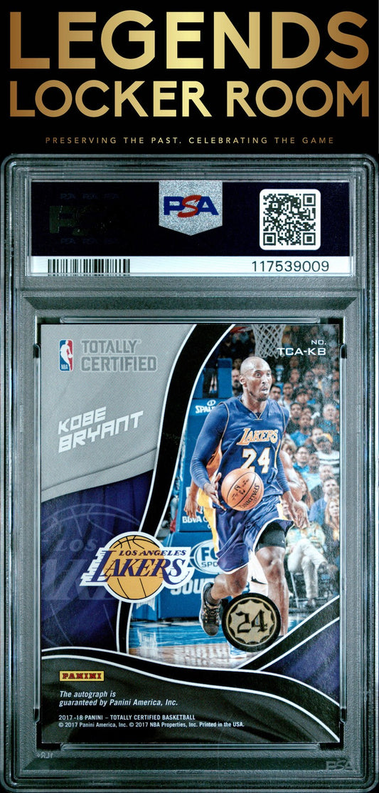 2017 Panini Totally Certified Autographs #KB Kobe Bryant Autographs PSA 9