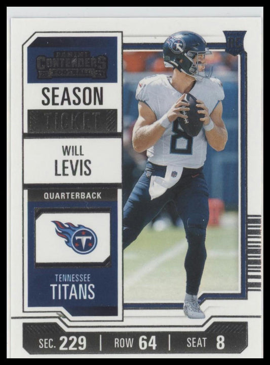 2023 Panini Contenders #97 Will Levis Season Ticket Retail