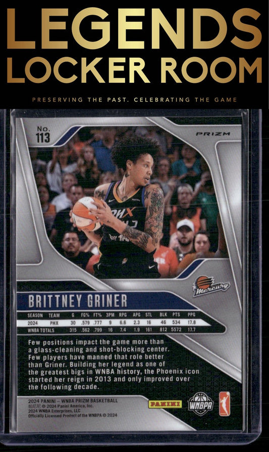 2024 Panini Prizm WNBA #113 Brittney Griner Silver Prizms