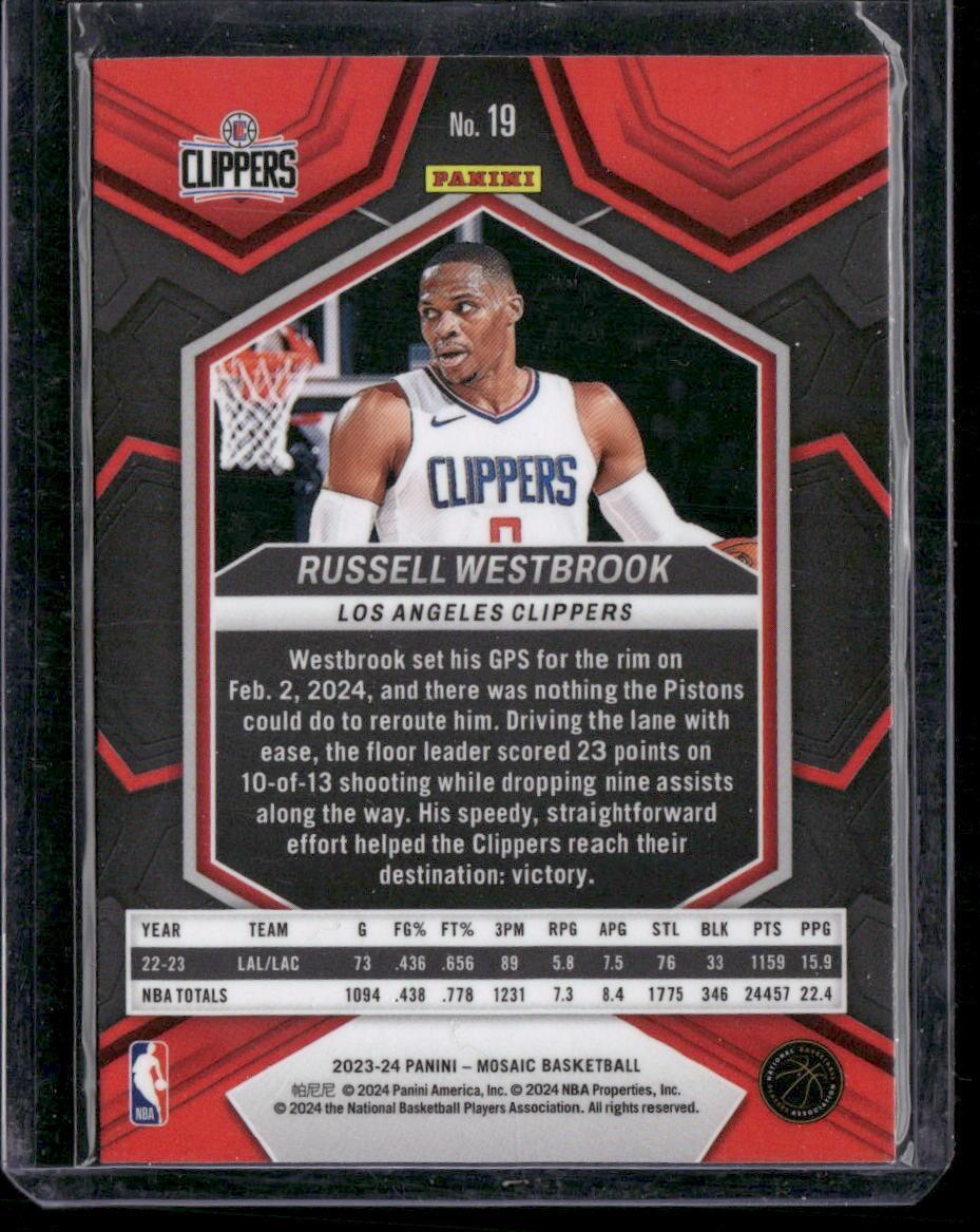 2023-24 Panini Mosaic #19 Russell Westbrook