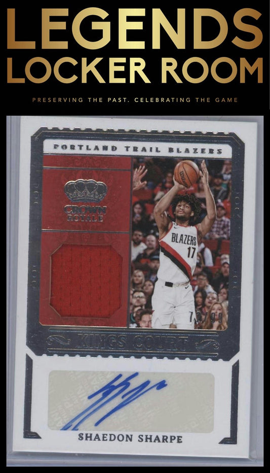 2023-24 Panini Crown Royale #KCJ-SHP Shaedon Sharpe Kings Court Jersey Auto #/99