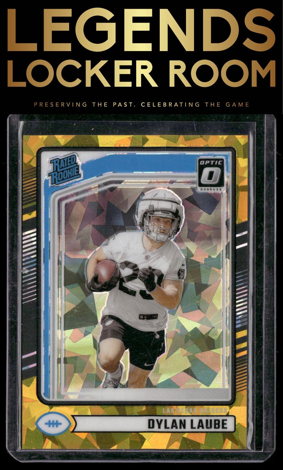 2024 Donruss #372 Dylan Laube Optic Rated Rookies Preview Gold Ice