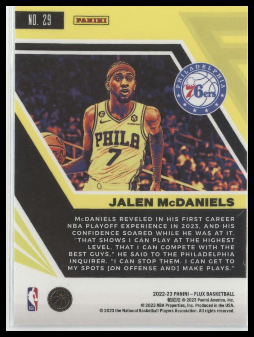 2022-23 Panini Flux #29 Jalen McDaniels