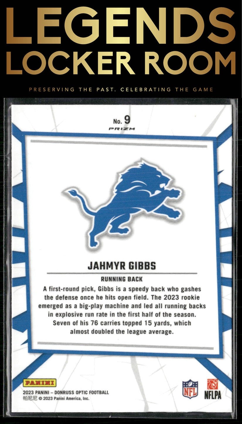 2023 Donruss Optic #9 Jahmyr Gibbs My House!