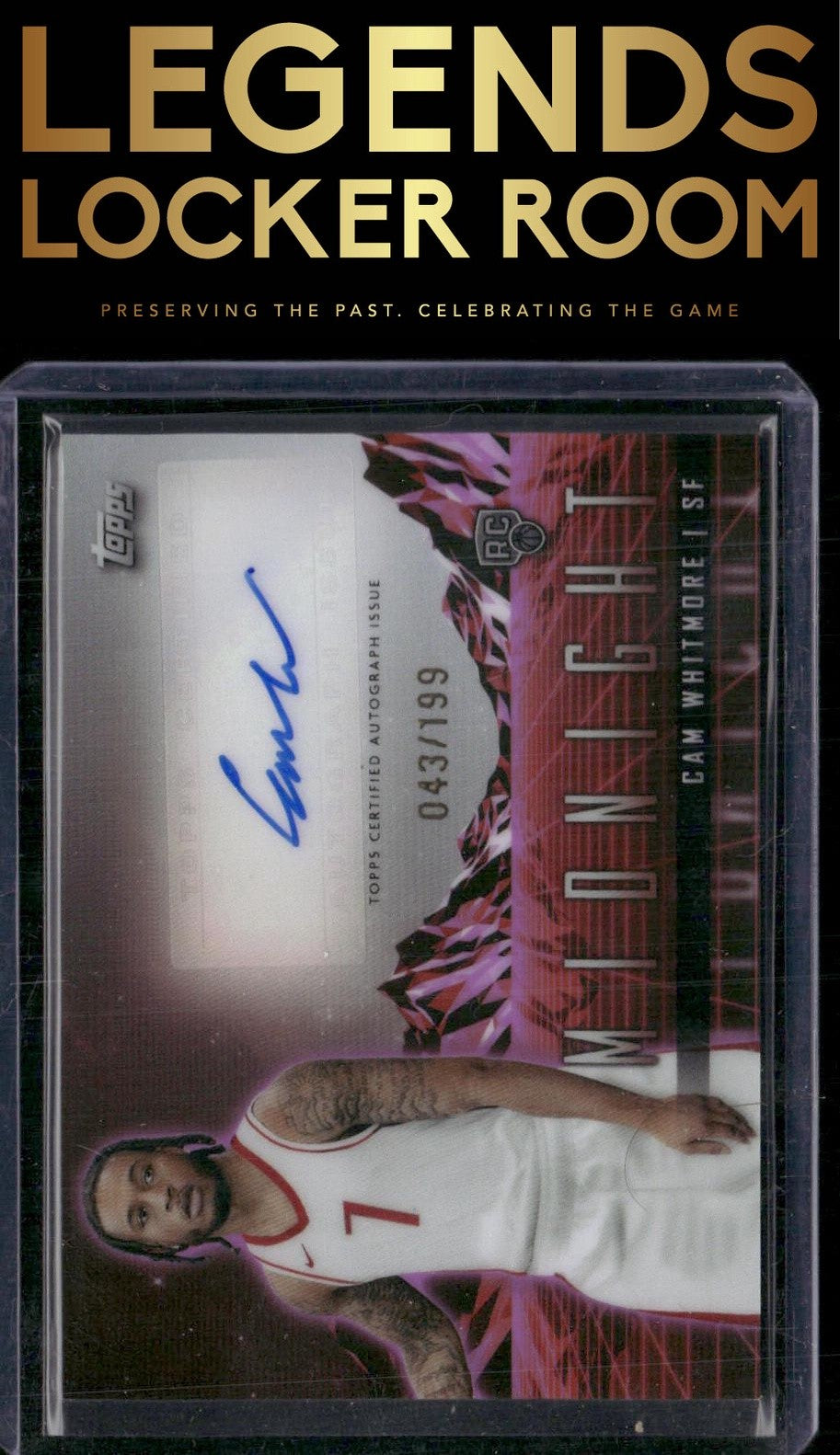 2023-24 Topps Midnight Cam Whitmore Rookie Horizon Signatures Twilight #/199