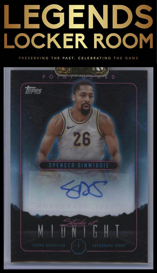 2023-24 Topps Midnight #SMA-SD Spencer Dinwiddie Stroke of Midnight Autographs