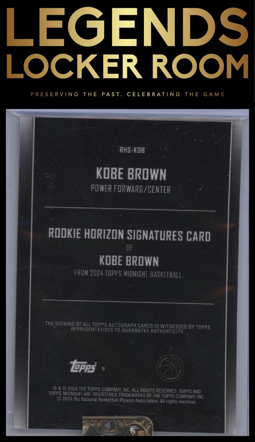 2023-24 Topps Midnight #RHS-KOB Kobe Brown Rookie Horizon Signatures