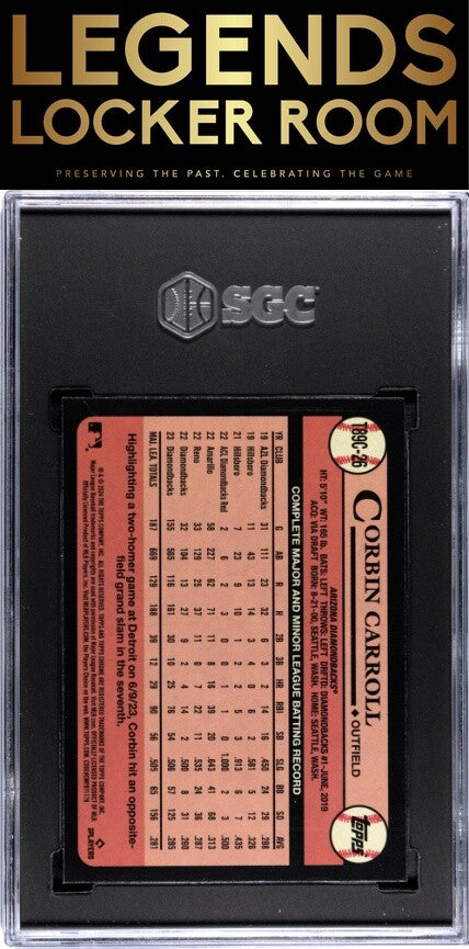 2024 Topps #T89C-26 Corbin Carroll Chrome '89 Design SGC 10