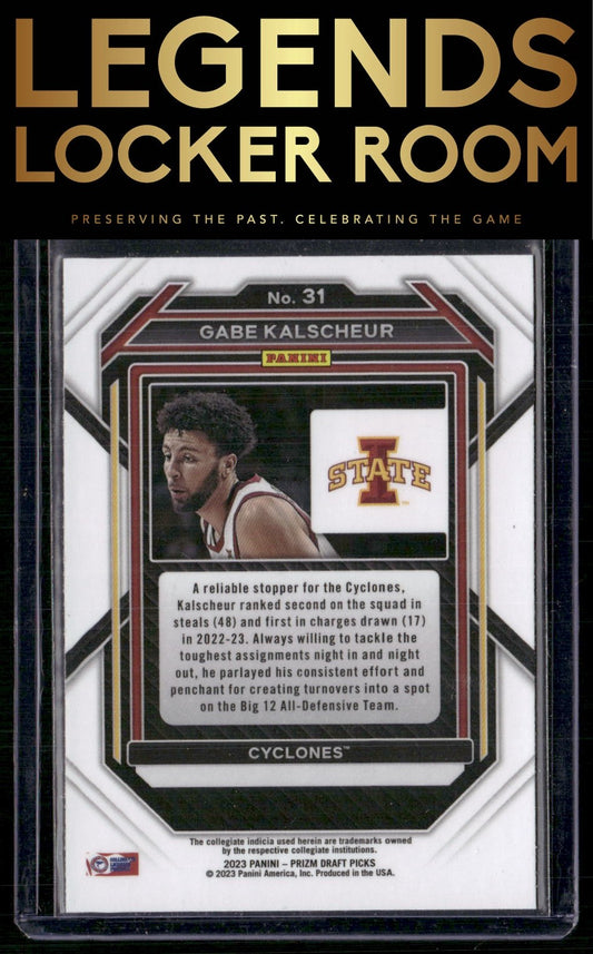 2023 Panini Prizm Draft Picks #31 Gabe Kalscheur