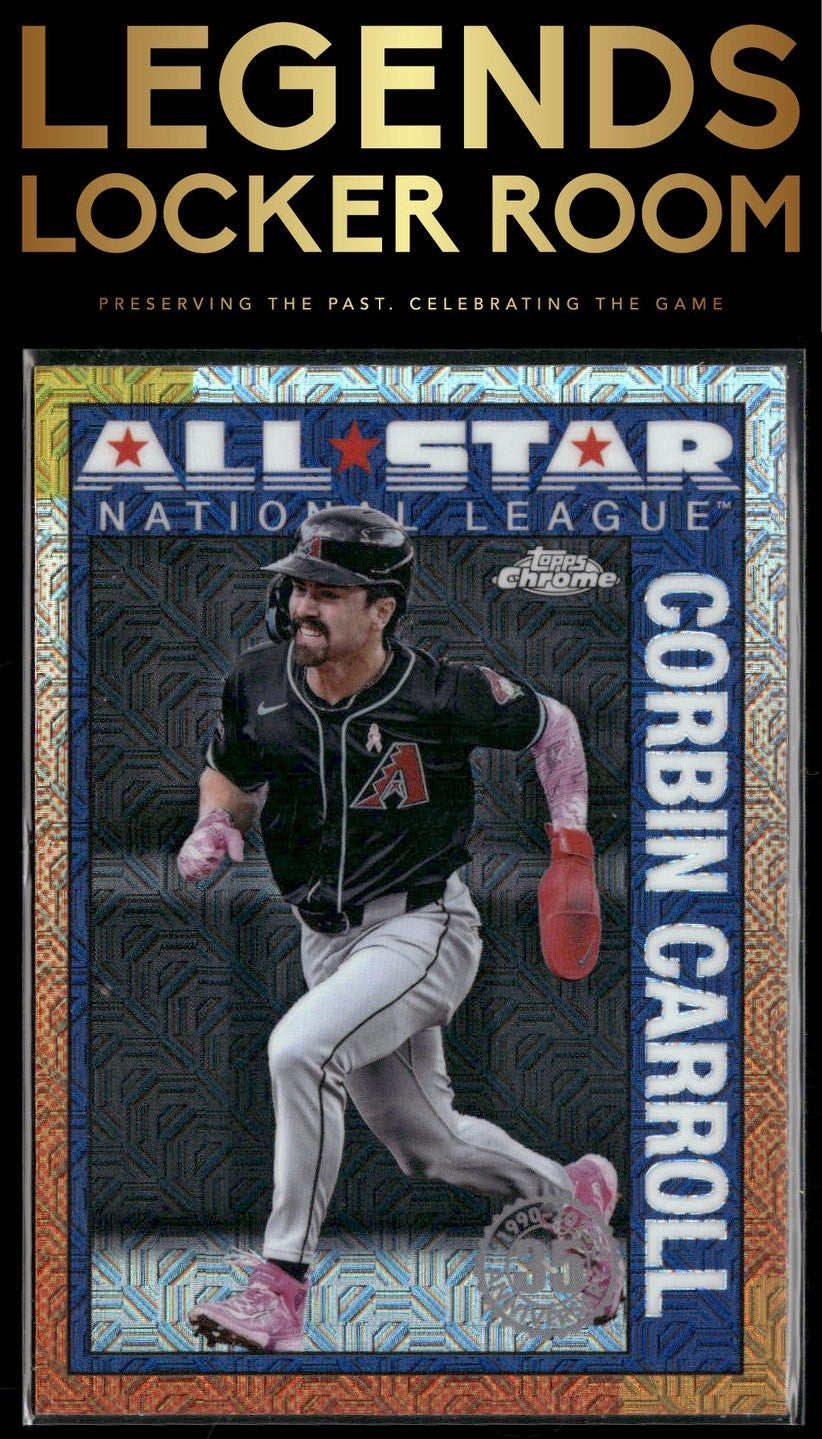 2025 Topps Corbin Carroll 1990 Topps Baseball 35th Chrome All-Stars Mojo