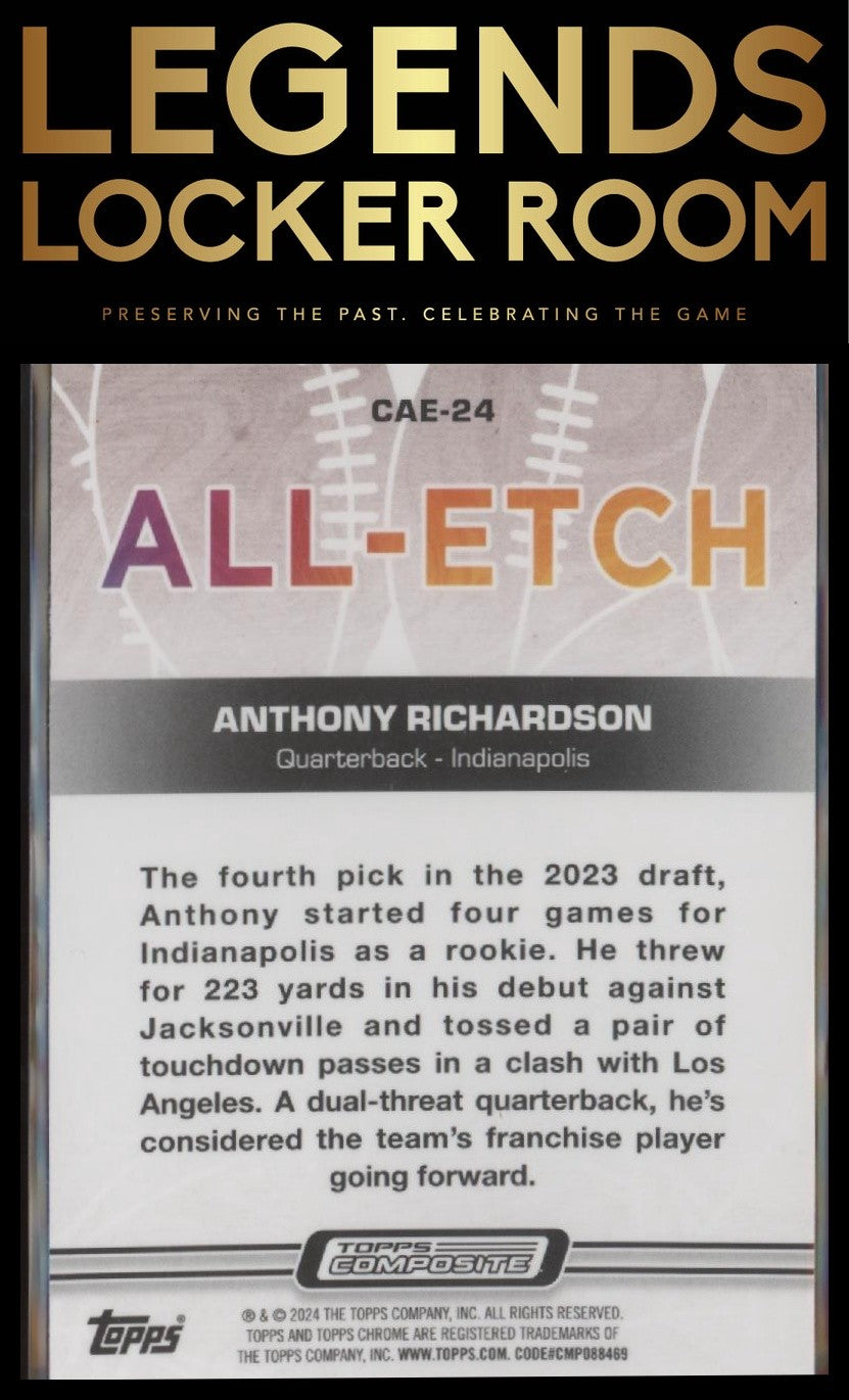 2023 Topps Composite #CAE-24 Anthony Richardson Chrome All-Etch