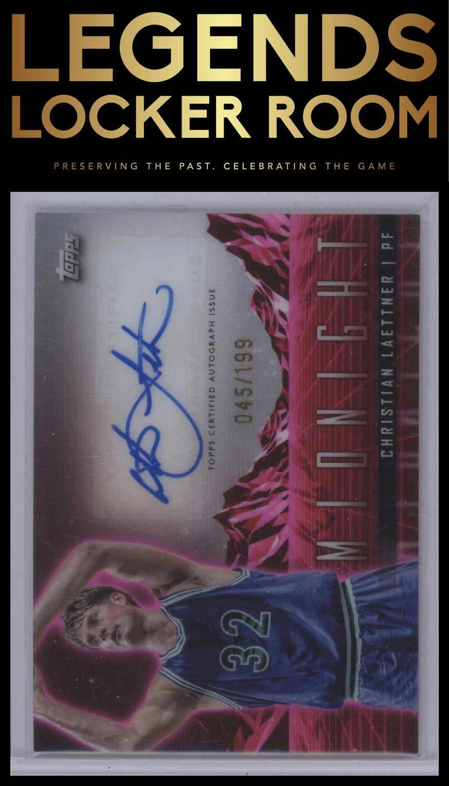 2023-24 Topps Midnight Christian Laettner Horizon Signatures Twilight /199