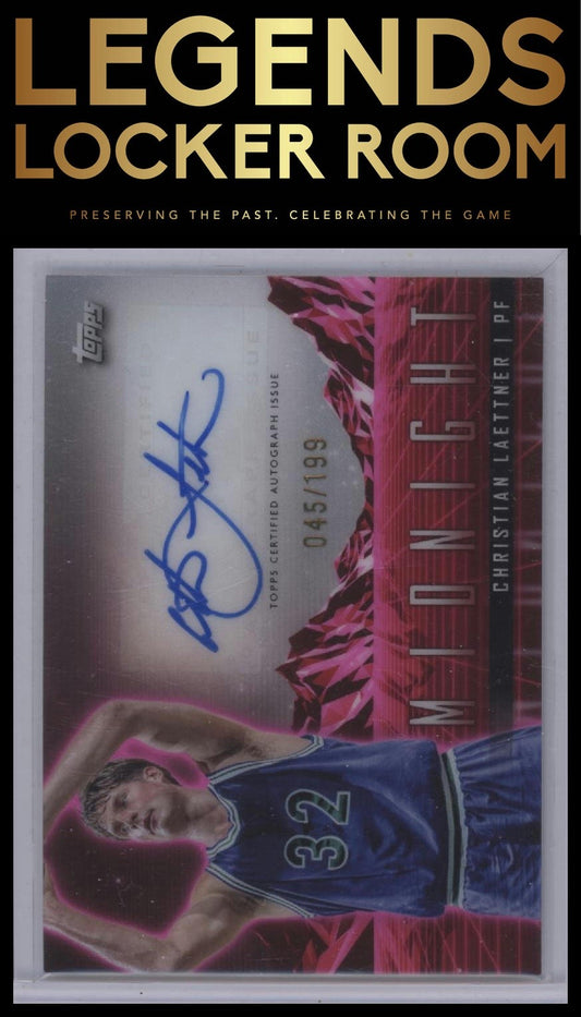 2023-24 Topps Midnight Christian Laettner Horizon Signatures Twilight /199