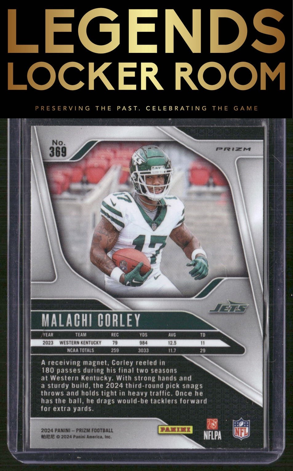 2024 Panini Prizm #369 Malachi Corley Silver