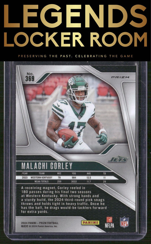 2024 Panini Prizm #369 Malachi Corley Silver