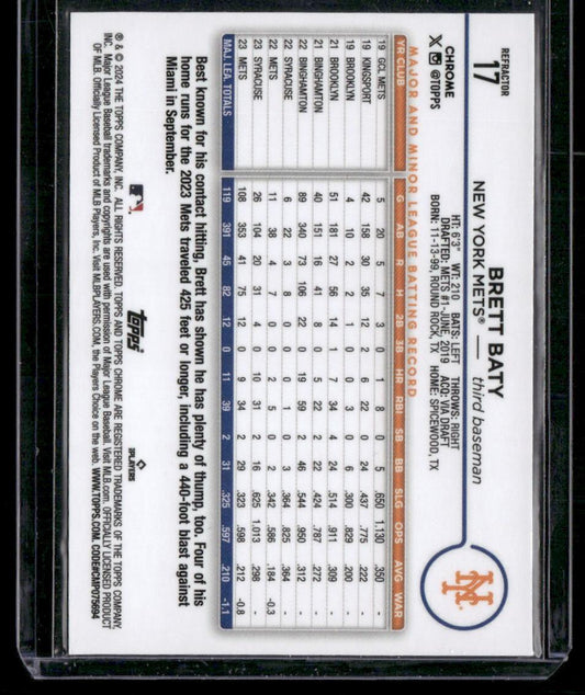 2024 Topps Chrome #17 Brett Baty Refractors