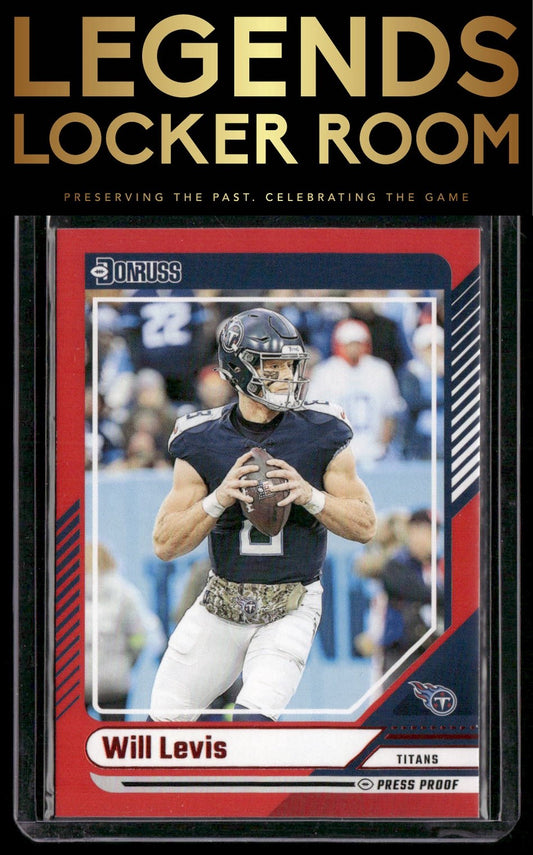 2024 Donruss #190 Will Levis Press Proof Red