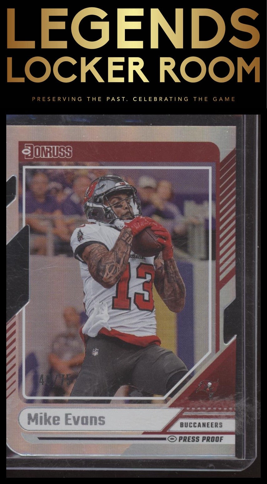 2024 Donruss #76 Mike Evans Press Proof Silver Die-Cut #/75