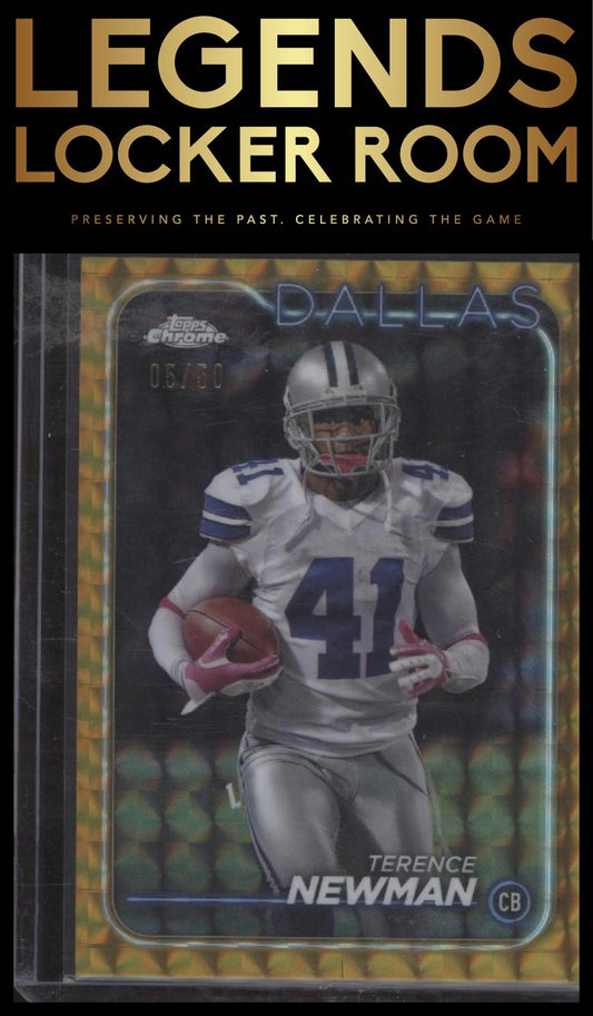 2024 Topps Chrome #53 Terence Newman Gold Geometric Refractor #/50