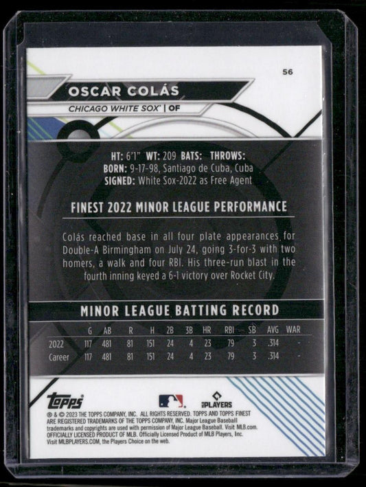 2023 Finest #56 Oscar Colás