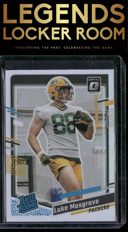 2023 Donruss #337 Luke Musgrave Optic Rated Rookie Preview Holo Prizm
