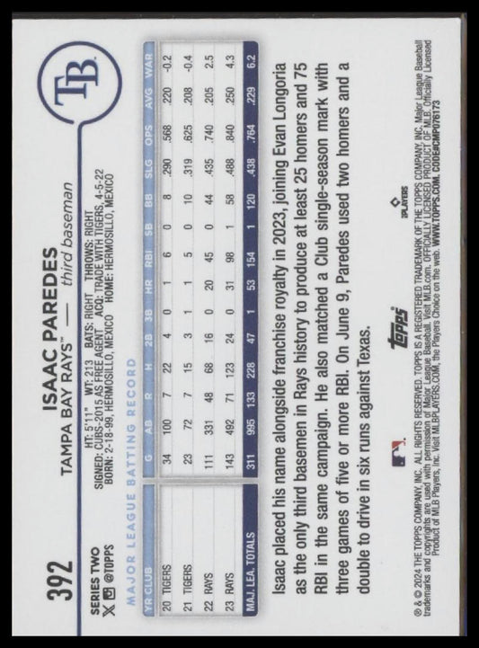 2024 Topps #392 Isaac Paredes