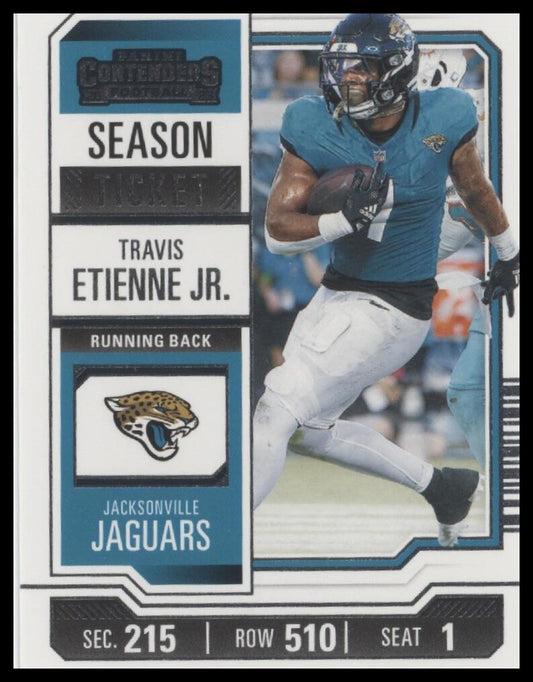 2023 Panini Contenders #47 Travis Etienne Jr. Season Ticket Retail