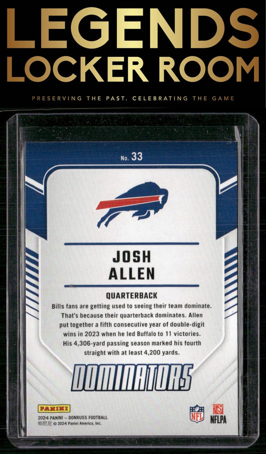 2024 Donruss #33 Josh Allen Dominators