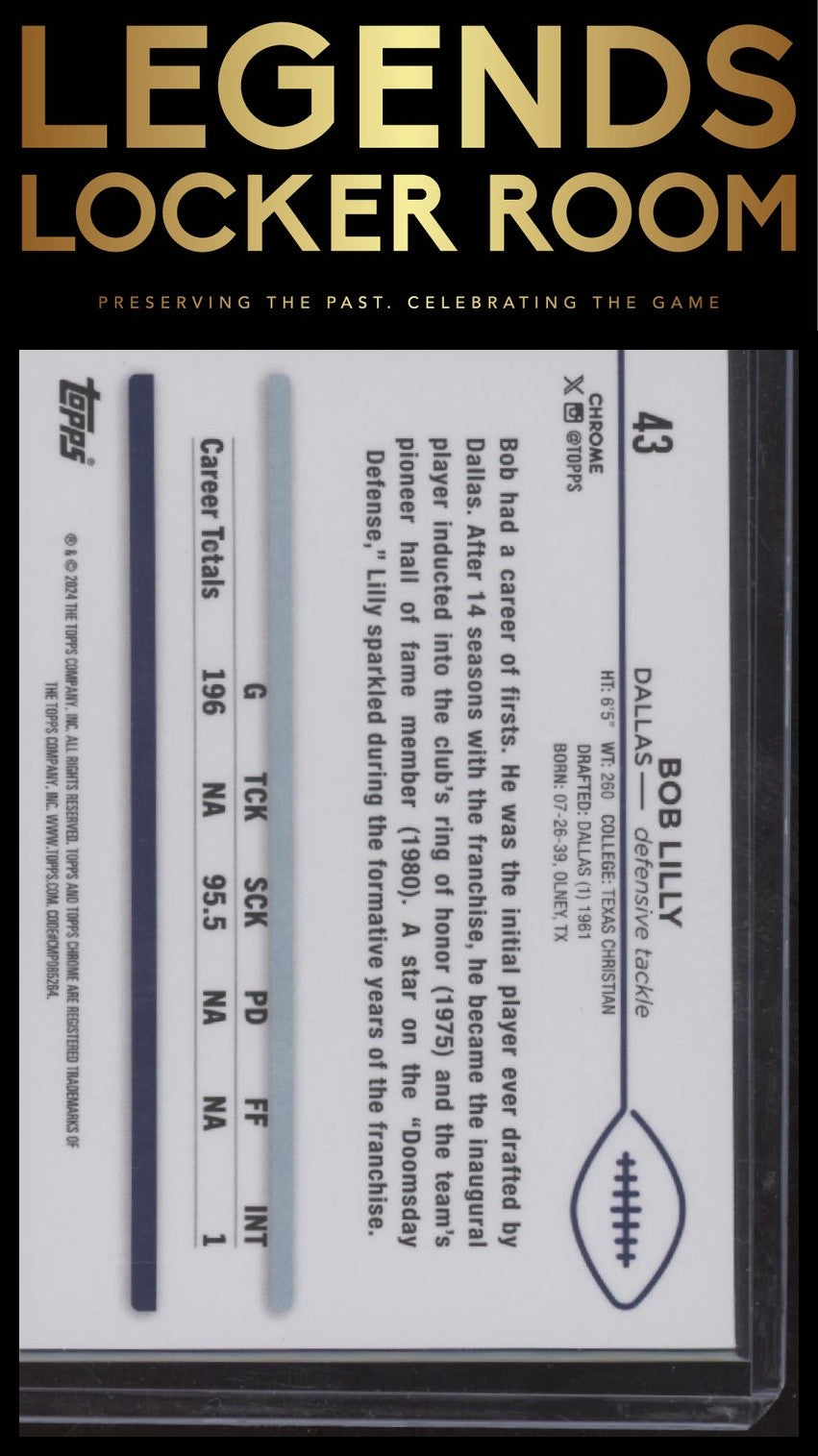 2024 Topps Chrome #43 Bob Lilly Green Geometric Refractor #/99