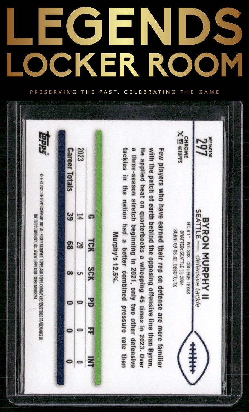 2024 Topps Chrome #297 Byron Murphy II Refractor