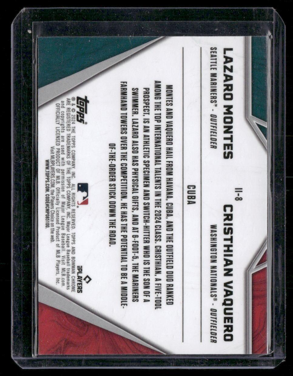 2024 Bowman Chrome #II-8 Cristhian Vaquero / Lazaro Montes International Impact