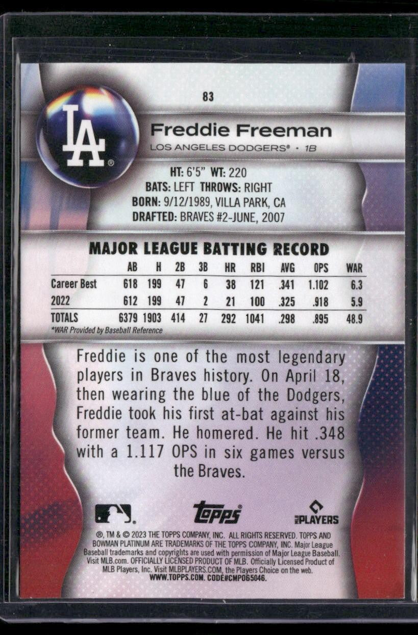 2023 Bowman Platinum #83 Freddie Freeman