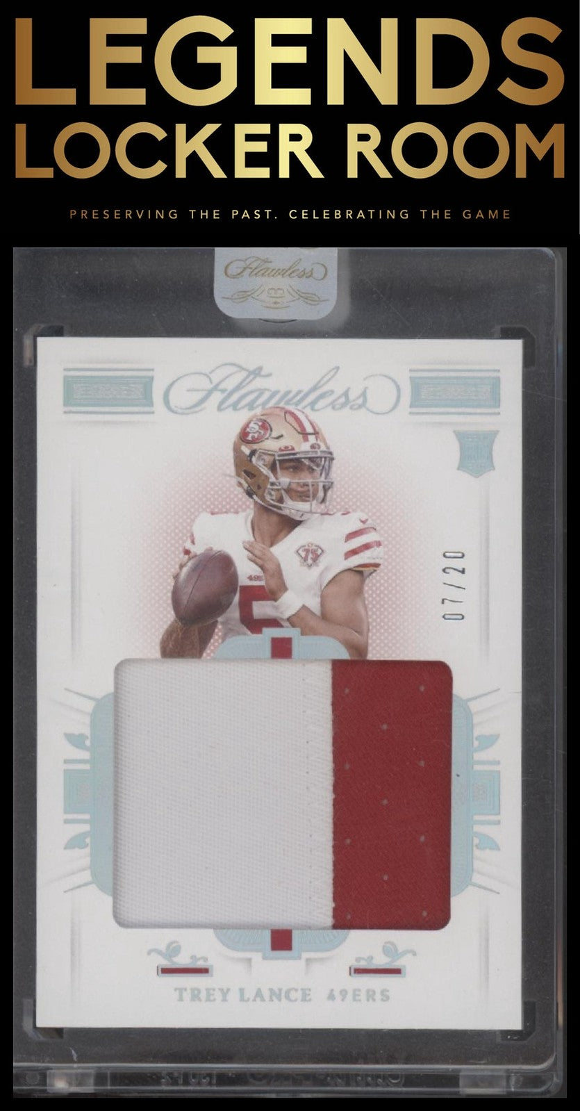 2021 Panini Flawless #RP3 Trey Lance Rookie Patches Silver #/20