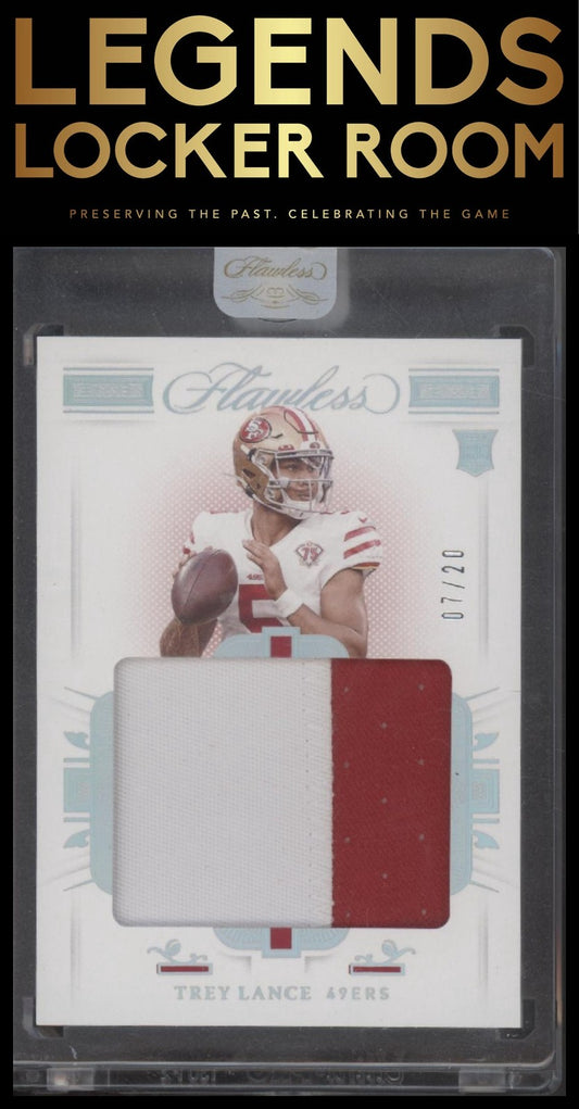 2021 Panini Flawless #RP3 Trey Lance Rookie Patches Silver #/20