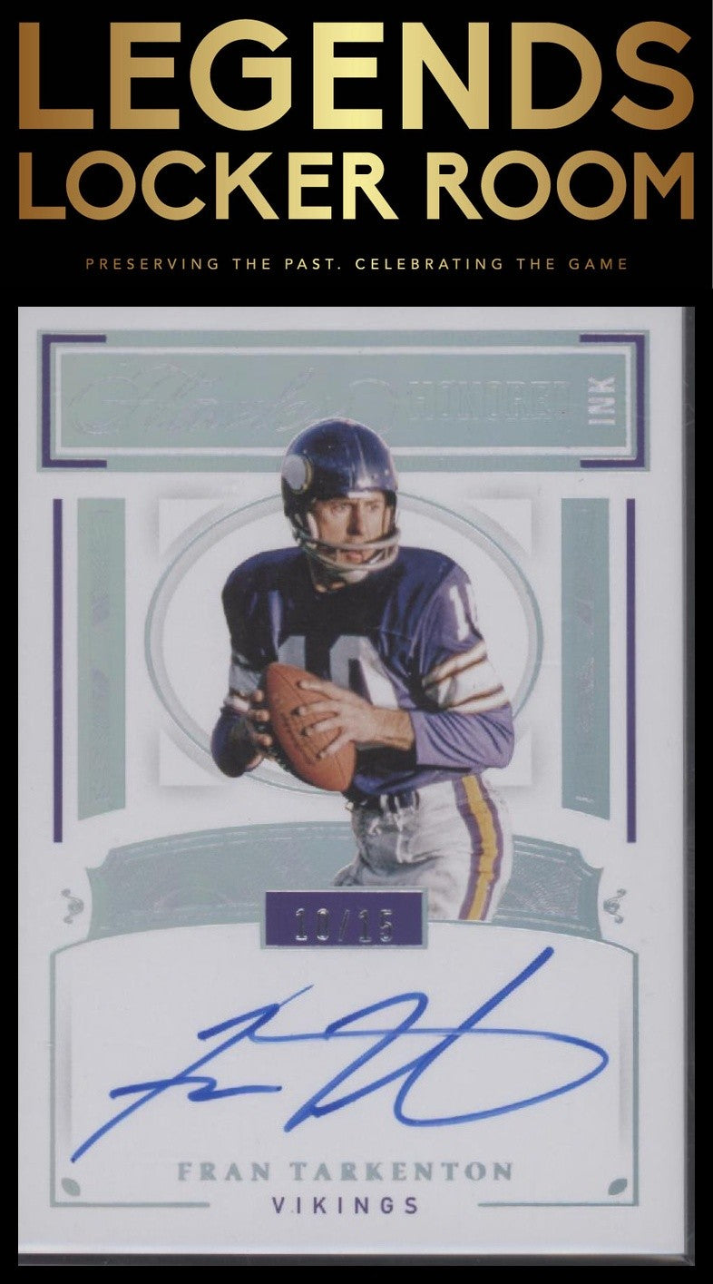 2021 Panini Flawless #HOI-FTA Fran Tarkenton Honored Ink Silver #/15
